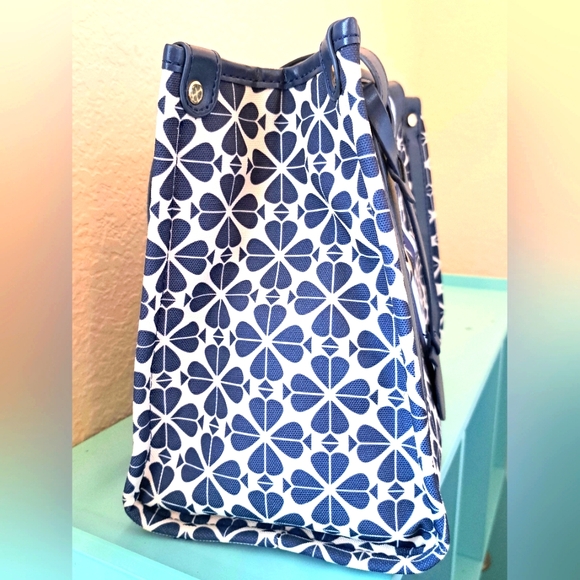 Kate Spade ♠️ Multi Flower Jacquard Stripe Manhattan Tote Bag - Picture 5 of 7
